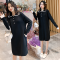 迪鲁奥（DILUAO)LYL 孕妇装 哺乳衣外出 月子服秋冬 哺乳衣外出秋装 哺乳针织毛衣裙中长款连衣裙F77_958 哺乳裙(黑色) XL