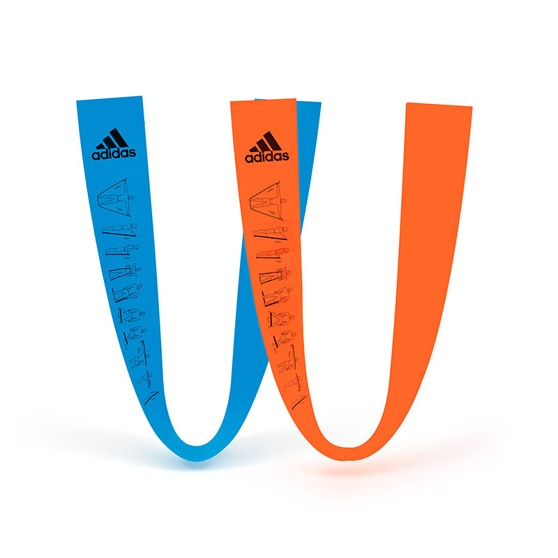 Adidas阿迪达斯专业瑜伽乳胶弹力带 男女力量训练阻力带拉伸运动拉力带用品健身伸展带家用 两件套