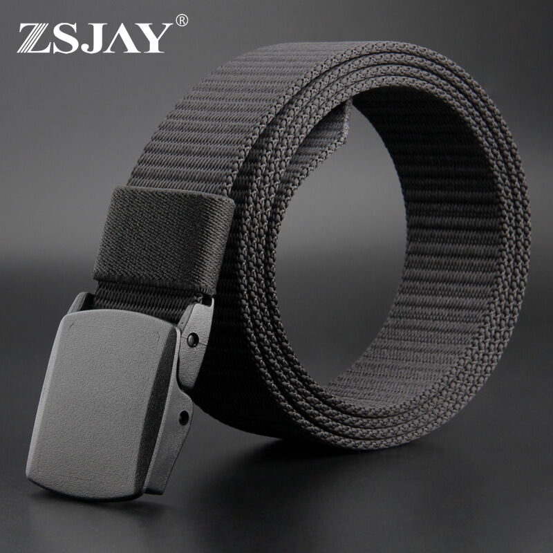 迪鲁奥（DILUAO)自动扣皮带男士帆布腰带休闲帆布皮带无铁户外尼龙YKK扣 黑色加长-130CM 均码_276 默认尺寸 海军蓝M-105CM