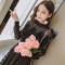 小样传奇 蕾丝连衣裙chic早秋装女2019新款韩版中长款长袖女装冬季打底裙子 杏色（加绒） M