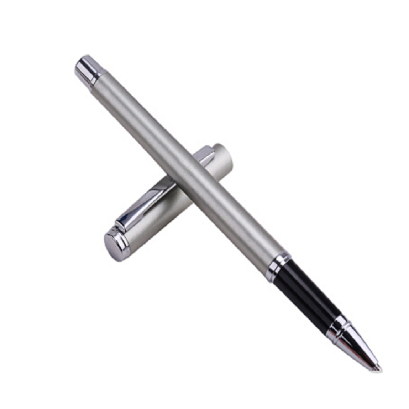 得力(deli) 中性笔S82 商务办公 金属外壳 中性笔/签字笔 0.5mm 银色（5支装） 银色 银色