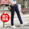吉普战车(JIPUZHANCHE)2018冬季新款男士商务休闲裤男舒适高弹力修身直筒男士休闲裤长裤子 986黑色【加绒裤】 38(2尺9)