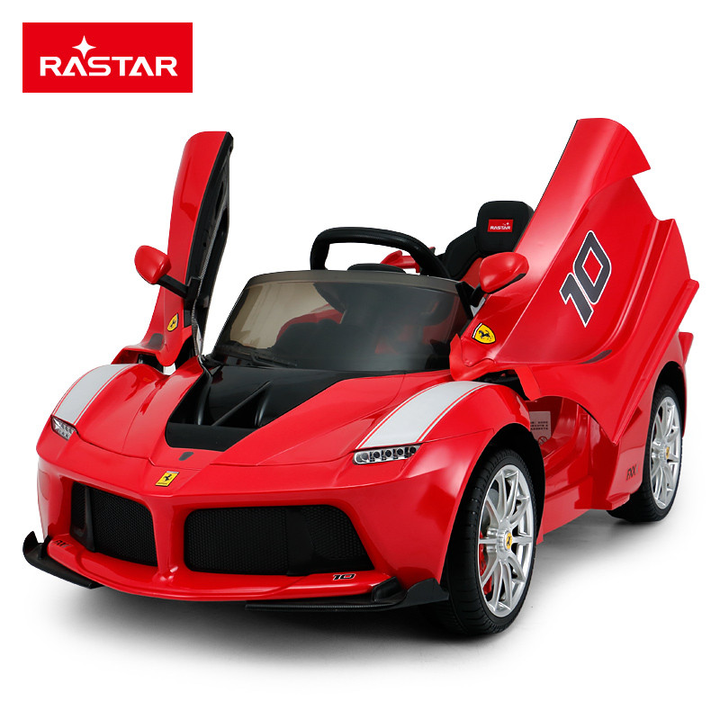星辉(Rastar)法拉利FXXK双驱四轮儿童电动童车82700-1红色可坐宝宝