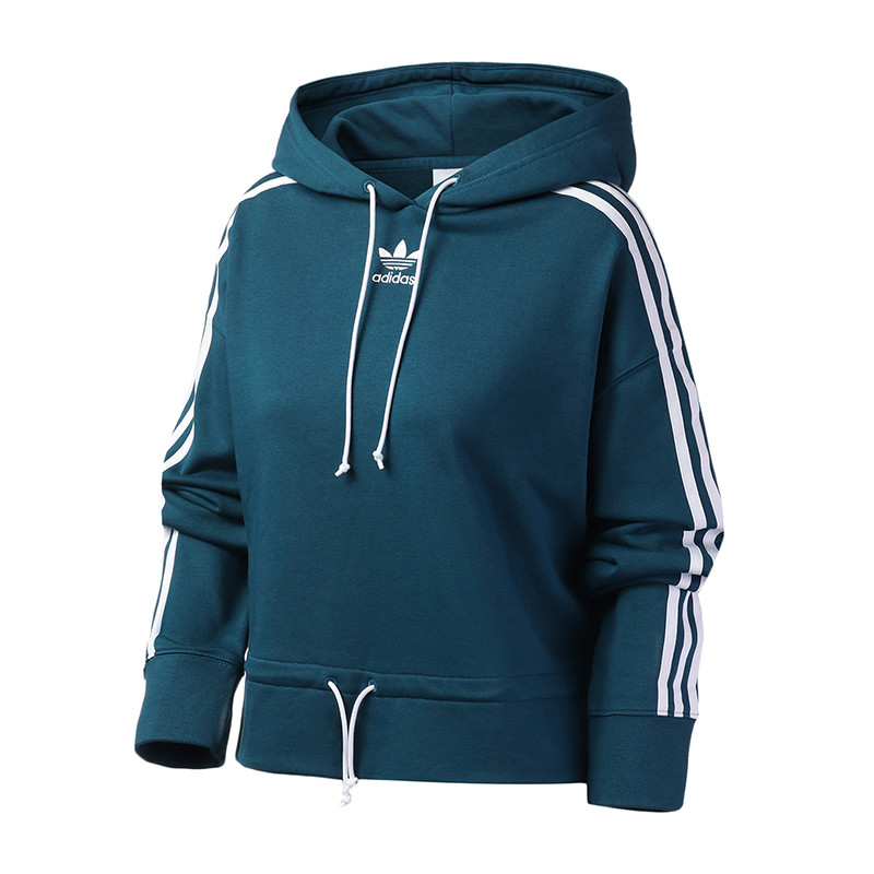 adidas阿迪达斯三叶草女装运动服休闲针织连帽卫衣EC1905 40 EC1905石绿