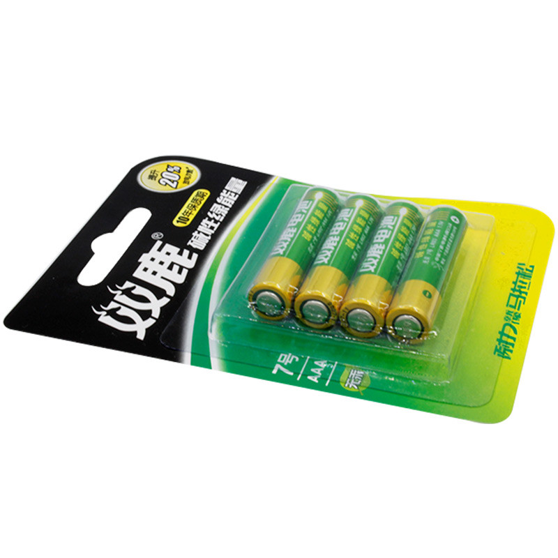 双鹿LR03AAA绿能量7号碱性电池4粒装 3件起订