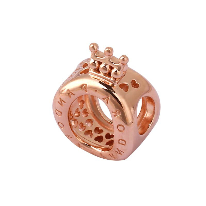 潘多拉（PANDORA）玫瑰金色皇冠字母O 787401 玫瑰金色