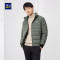 HLA海澜之家简约保暖羽绒服2019秋冬立领舒适羽绒外套男 HWRAJ3R014A 中绿27 165/84A/S