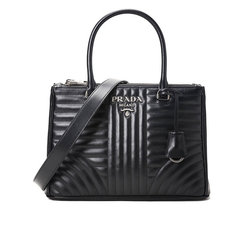 Prada Diagramme 手拎包 1BA863 MOI 黑色