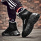 东北雪地靴男皮毛一体冬季保暖加绒加厚男鞋棉鞋防水防寒高帮棉靴 45 棕色