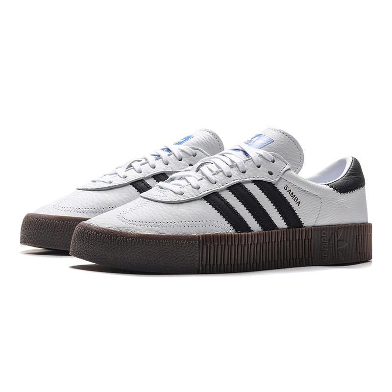 【自营】adidas阿迪达斯三叶草女鞋运动休闲低帮板鞋AQ1134 AQ1134亮白+号黑色 36码