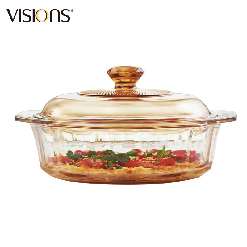 康宁visions晶彩透明晶钻15升家用玻璃锅