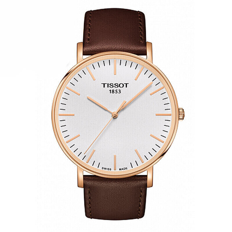 天梭(TISSOT)男表 新款魅时系列皮带石英表情侣男士手表 T109.610.36.031.00