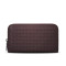 Bottega Veneta/葆蝶家 女钱包羊皮经典编织长款拉链钱夹 114076 酒红色