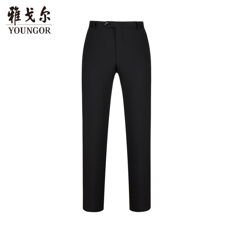 雅戈尔西裤男含羊毛商务休闲上班时尚西装裤长裤子XK080 黑色 29