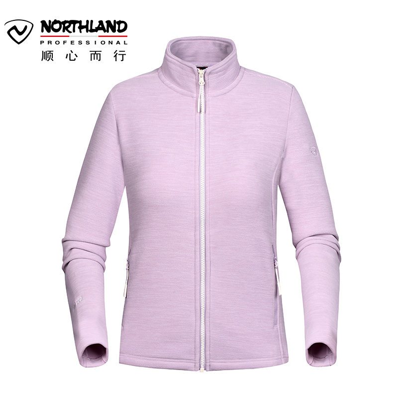 诺诗兰（NORTHLAND）运动户外女式秋冬时尚抓绒休闲外套GF082606_1 165 GF082606746NL/熏衣紫麻灰色（女）