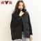 yaloo/雅鹿羽绒马甲2019新款冬季时尚短款羽绒服女加厚外套 黑色 S