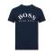 HUGO BOSS 雨果博斯 男款棉质圆领短袖T恤 50412469 410-海军蓝白色LOGO图案 M