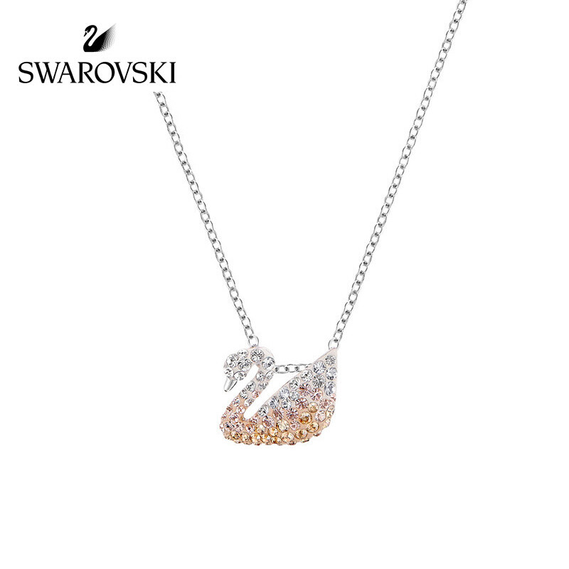 【正品联保】SWAROVSKI施华洛世奇限量款红色天鹅IconicSwan项链女时尚饰品5465400 渐变色天鹅5215038（小号）