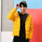 潮流前线2019冬装羽绒服外套男韩版连帽宽松轻薄男士休闲外套_1 S 金黄