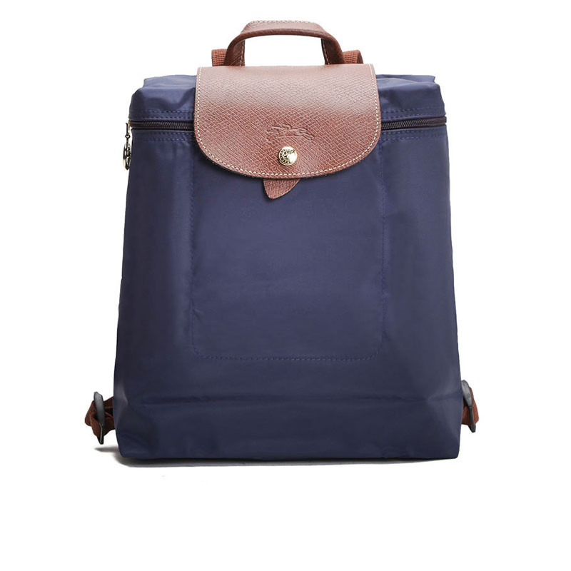 LONGCHAMP/珑骧 女包尼龙折叠双肩包 海军蓝