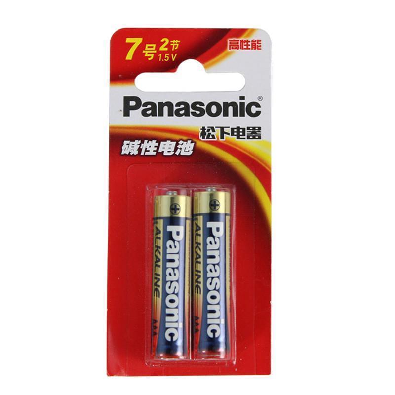 松下(Panasonic)碱性5号7号1.5V 多规格干电池 适用于遥控器玩具话筒挂钟录音笔鼠标键盘LR6BCH/4S6 7号2节装