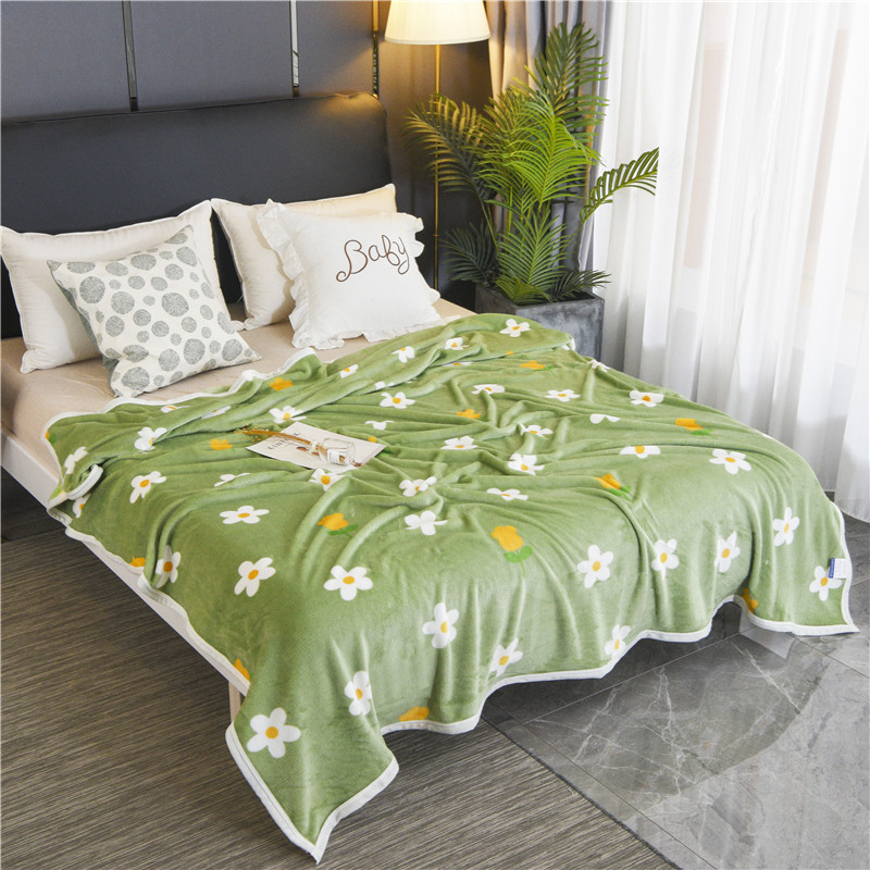 美缘登T5010-1 绿野仙踪丝绒毯 0.76kg 雏菊 150*200cm
