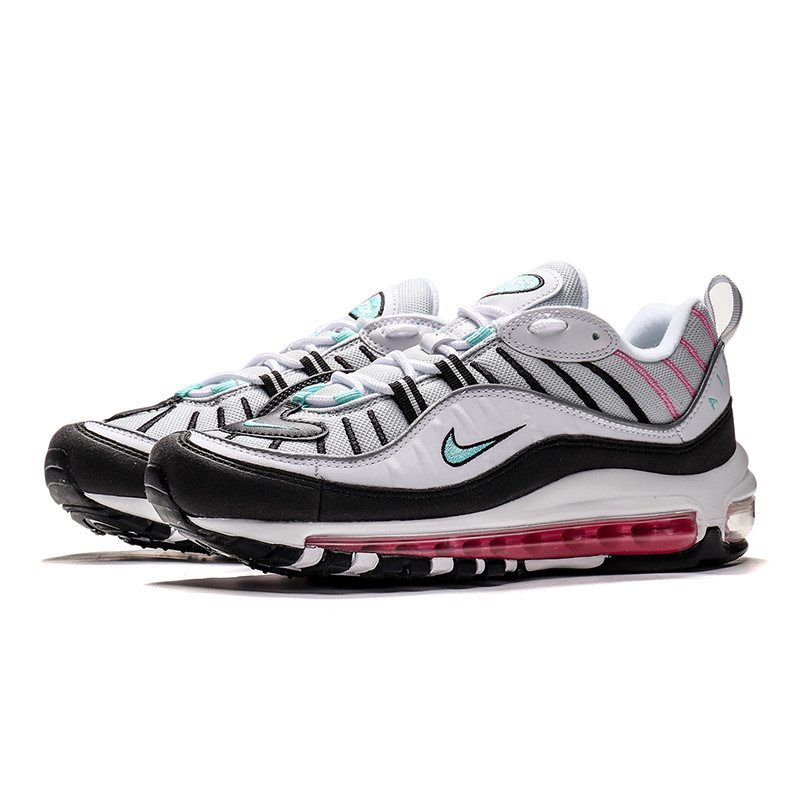NIKE耐克女鞋跑步鞋AIR MAX 98复古缓震休闲运动鞋AH6799 AH6799-065白金色+极光绿+黑+爆炸粉+白色 39码