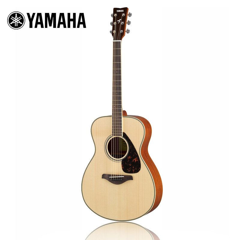 雅马哈(YAMAHA)FG820单板民谣吉它升级版木吉他jita桃花芯背侧板原木色41英寸