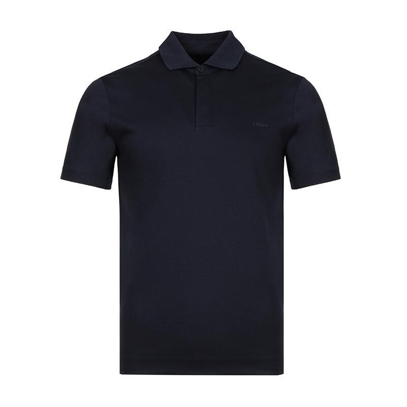 Z Zegna 杰尼亚 男款棉质短袖POLO衫 VT348 ZZ670 B09-深蓝色 XS