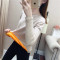 懒惰风加绒/不加绒可选牛油果绿圆领毛衣女秋冬外穿宽松套头线衣百搭打底针织衫 L建议105-120斤 黑色全身加绒款