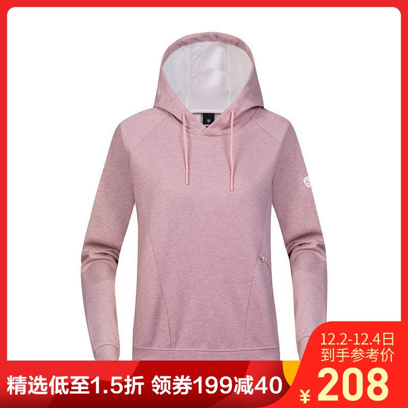 诺诗兰（NORTHLAND）户外秋冬19款男女式情侣款防风保暖舒适休闲弹力连帽卫衣GL080X03 GL080X03381NL灰粉麻灰色(中性款) 185
