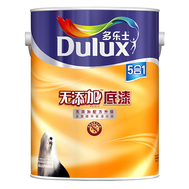 多乐士（Dulux） 五合一无添加底漆乳胶漆内墙油漆涂料墙面漆底漆 A931-65833 厂家直送【5L-单桶】
