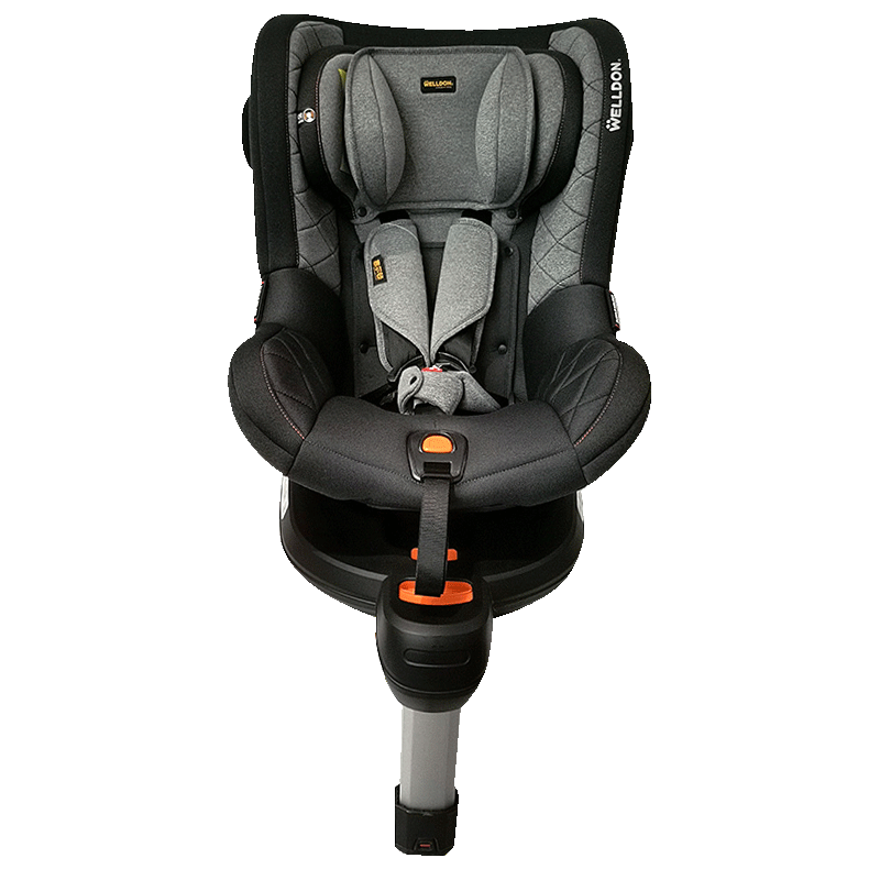 惠尔顿儿童安全座椅汽车用宝宝0-4-6-12岁儿童婴儿可坐可躺360度旋转星耀 骑士黑