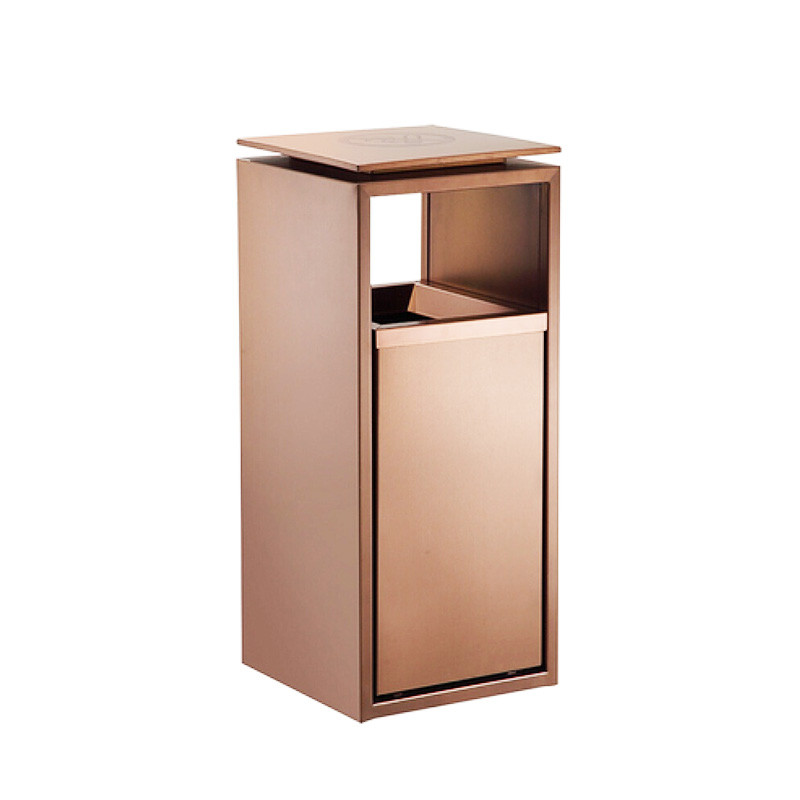 金穗慧采 6763 优曼垃圾桶 滑轨式垃圾桶 玫瑰金 尺寸L300*W300*H700MM 一个装