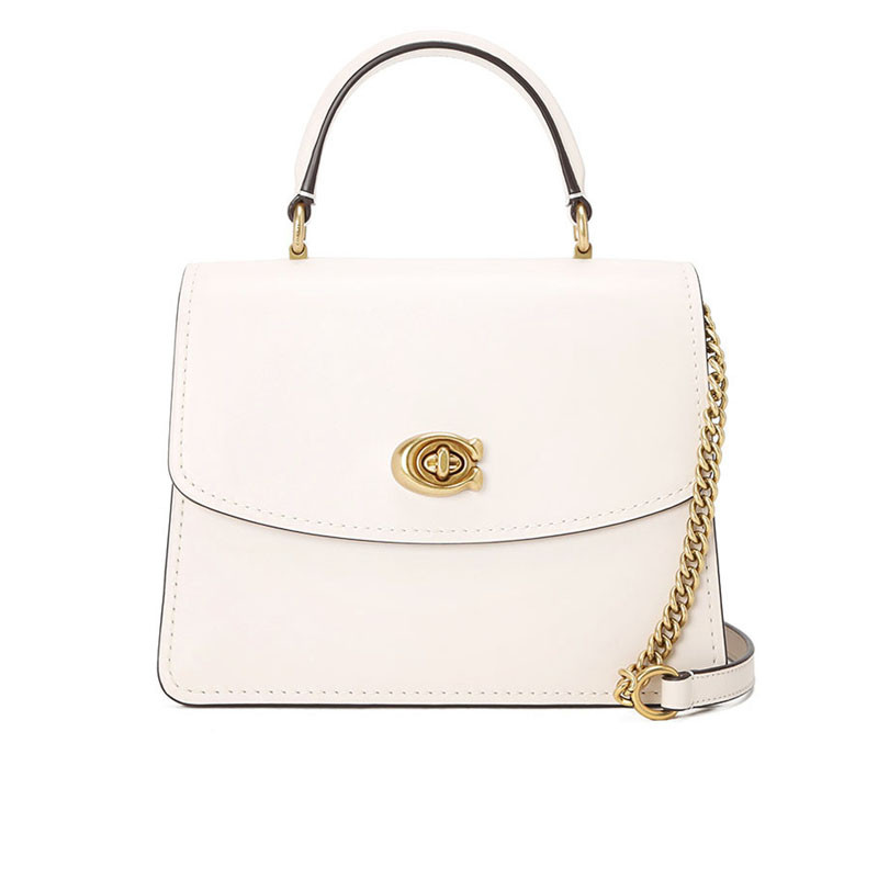COACH/蔻驰 女士PARKER系列牛皮手提单肩斜挎包 52664 白色