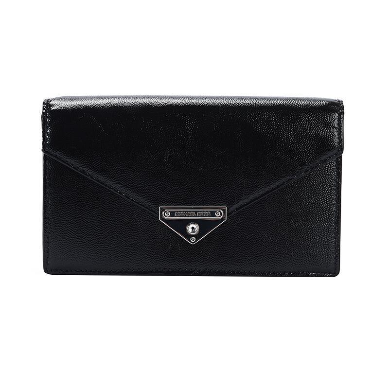 MICHAEL KORS 迈克·科尔斯 MK 女士皮革单肩斜挎包 30H9SGHC2A BLACK-黑色