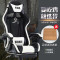 新款电脑椅电竞椅家用办公椅游戏椅可躺椅主播椅竞技赛车椅吃鸡椅子J 纯黑透气98K钢制脚