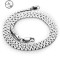 s925银男士项链时尚款潮人镀白金个性一次成型长城链单链可挂吊坠 粗约3MM长约50厘米约18.2g