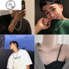 纯银项链男潮嘻哈999男士粗链子韩版锁骨链网红替换无吊坠配饰 2.4mm长60cm元宝链