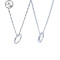 纯银情侣项链一对学生戒指吊坠男女简约锁骨链刻字网红异地恋 无字款情侣一对内外均可刻字