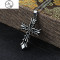 第2件不要钱/银色hiphop嘻哈日韩枫叶吊坠学生简约潮个性男女项链_1 十字菱形