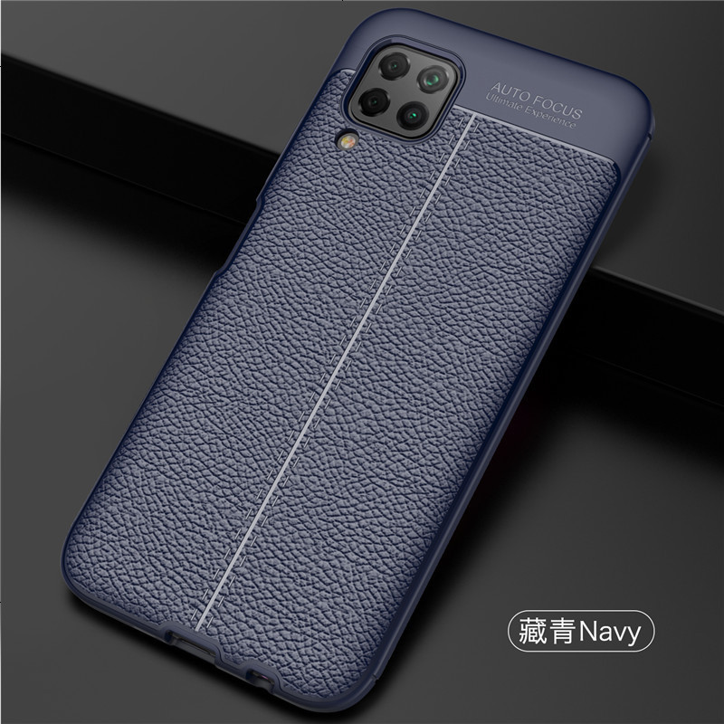 安美宝 华为Nova6手机壳nova6SE手机壳nova 6 防摔皮纹软壳保护套nova6 SE保护壳 nova6SE藏青色