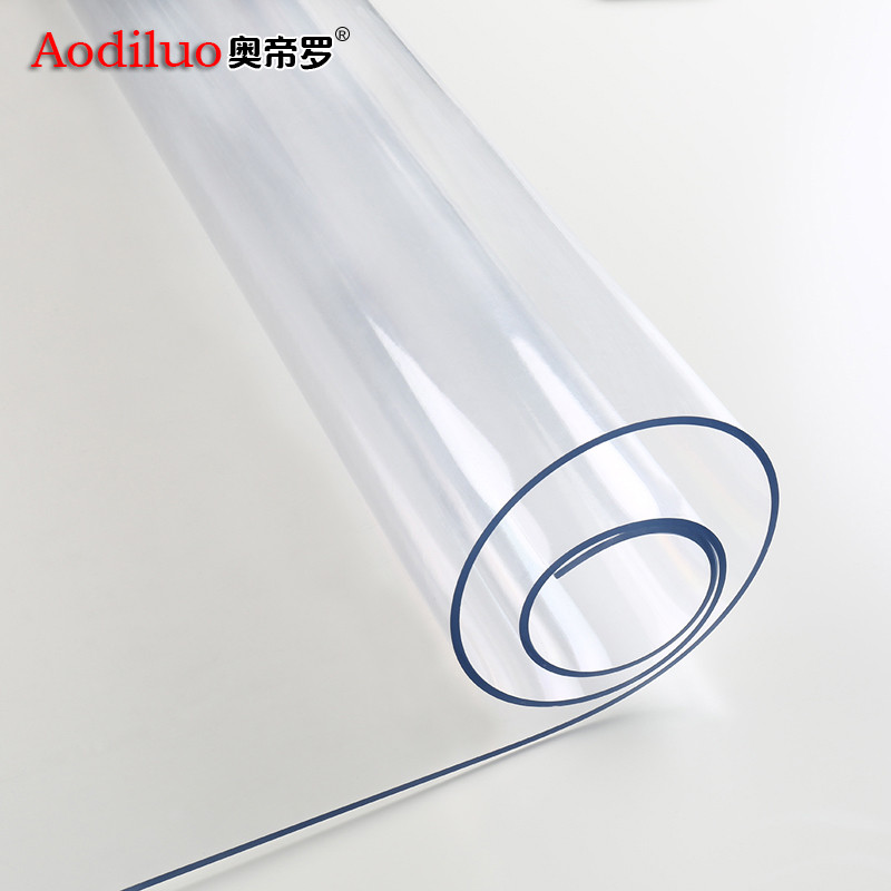 定制PVC桌布软塑料玻璃防水防油防烫免洗餐桌垫茶几垫台布水晶板_852 90*120cm 1.5mm透明