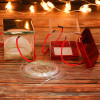 圣诞节手提小礼品平安夜平安果包装盒PVC盒子创意苹果盒糖果 PVC印花四边形款二12只_279