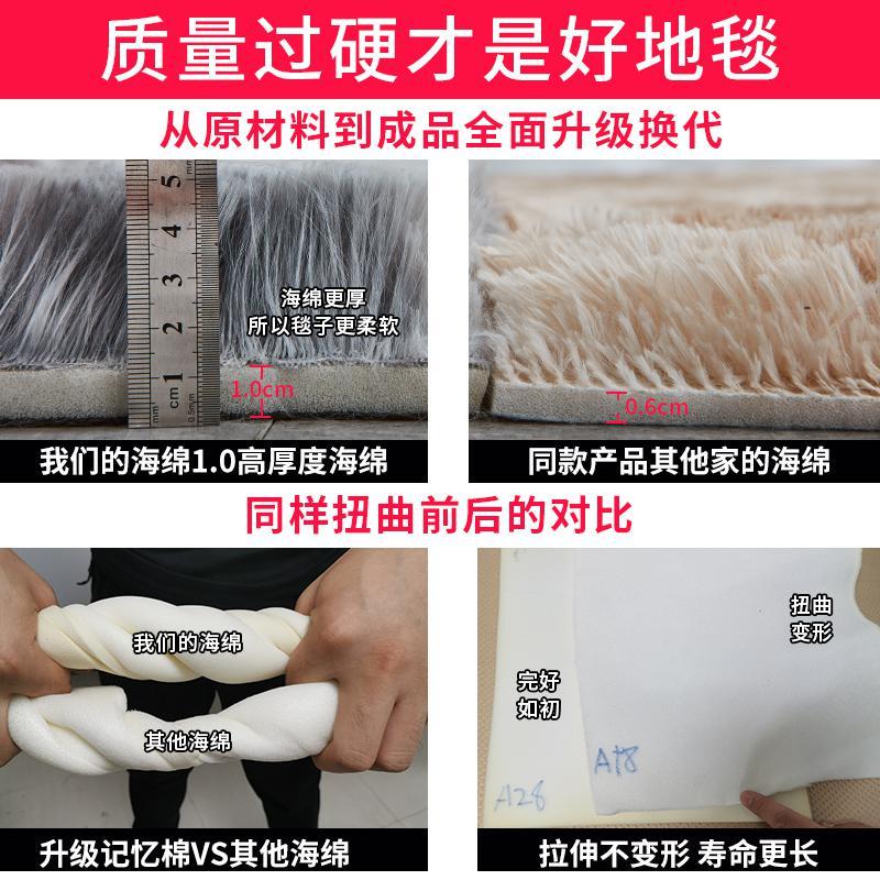 ins风地毯卧室床边毯满铺可睡可坐加厚款少女心床前毛毯地垫_316_137