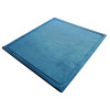 儿童加厚客厅地毯式爬行垫可睡可坐榻榻米垫炕垫懒人床垫宝宝防摔_377 200x300厘米 天蓝色--2厘米厚度