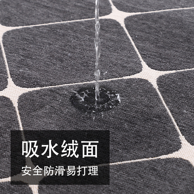 厨房地垫可擦防滑免洗防油吸水家用浴室脚垫垫子卧室地毯_747