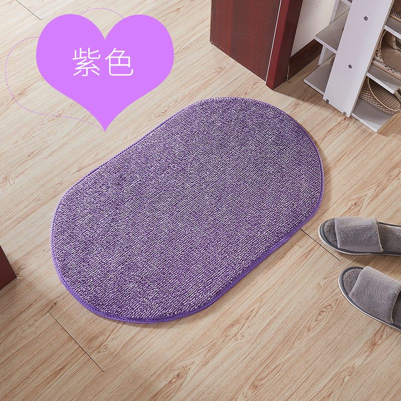 垫子垫地家用卫生间口地垫垫进ins风地毯吸水脚垫浴室防滑 50×120CM 紫色