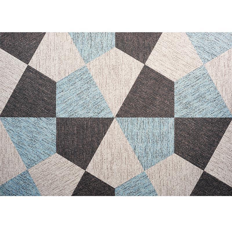 现代简约客厅地毯沙发茶几垫北欧风地毯卧室满铺几何长方形可机洗_468 160X230CM赠送80CM圆形 拼图