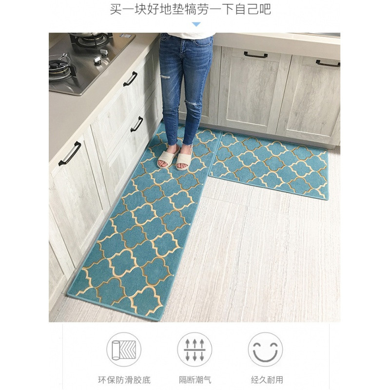 厨房地垫防滑防油家用长条脚垫耐脏地板垫子吸水吸油防水厨房地毯_4
